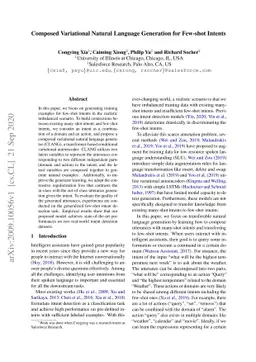 Composed Variational Natural Language Generation for Few-shot Intents