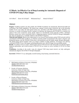 CCBlock: An Effective Use of Deep Learning for Automatic Diagnosis of
  COVID-19 Using X-Ray Images
