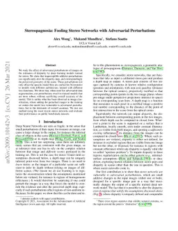 Stereopagnosia: Fooling Stereo Networks with Adversarial Perturbations