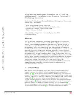 "When they say weed causes depression, but it's your fav
  antidepressant": Knowledge-aware Attention Framework for Relationship
  Extraction