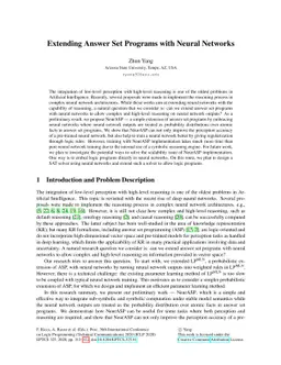 Extending Answer Set Programs with Neural Networks