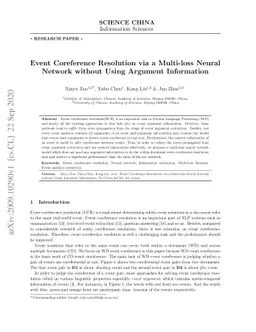Event Coreference Resolution via a Multi-loss Neural Network without
  Using Argument Information