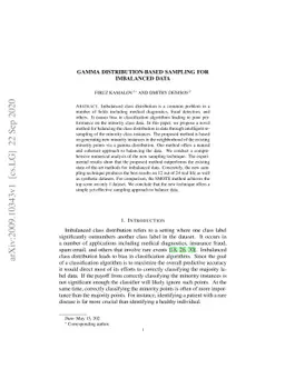 Gamma distribution-based sampling for imbalanced data