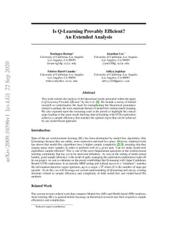 Is Q-Learning Provably Efficient? An Extended Analysis