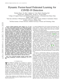 Dynamic Fusion based Federated Learning for COVID-19 Detection