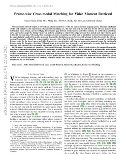 Frame-wise Cross-modal Matching for Video Moment Retrieval