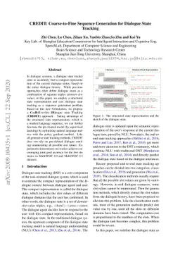 CREDIT: Coarse-to-Fine Sequence Generation for Dialogue State Tracking