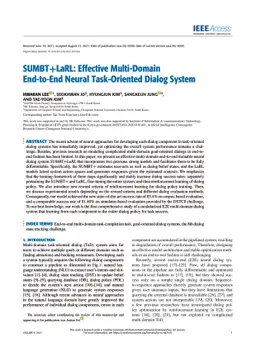 SUMBT+LaRL: Effective Multi-domain End-to-end Neural Task-oriented
  Dialog System