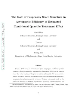 The Role of Propensity Score Structure in Asymptotic Efficiency of
  Estimated Conditional Quantile Treatment Effect