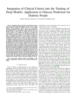 Integration of Clinical Criteria into the Training of Deep Models:
  Application to Glucose Prediction for Diabetic People