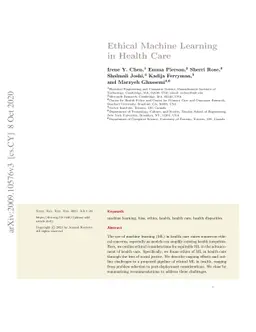 Ethical Machine Learning in Health Care