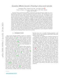 Anomalous diffusion dynamics of learning in deep neural networks