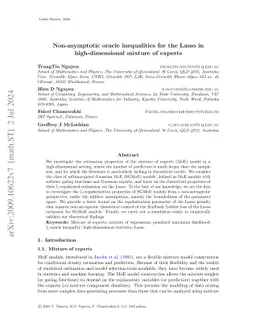 Non-asymptotic oracle inequalities for the Lasso in high-dimensional
  mixture of experts