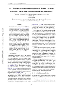 Let's Stop Incorrect Comparisons in End-to-end Relation Extraction!