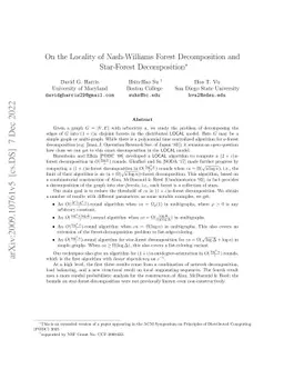 On the Locality of Nash-Williams Forest Decomposition and Star-Forest
  Decomposition