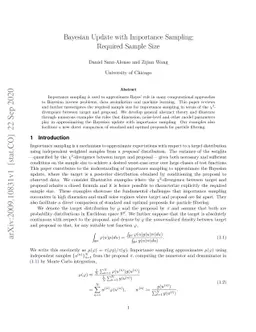 Bayesian Update with Importance Sampling: Required Sample Size