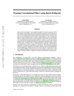 Pruning Convolutional Filters using Batch Bridgeout