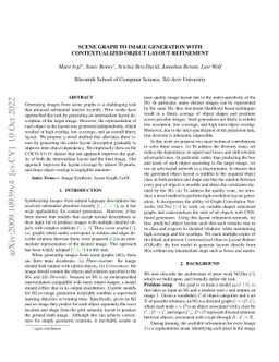 Scene Graph to Image Generation with Contextualized Object Layout
  Refinement