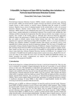 I-SiamIDS: an improved Siam-IDS for handling class imbalance in
  network-based intrusion detection systems