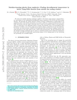 Machine-learning physics from unphysics: Finding deconfinement
  temperature in lattice Yang-Mills theories from outside the scaling window