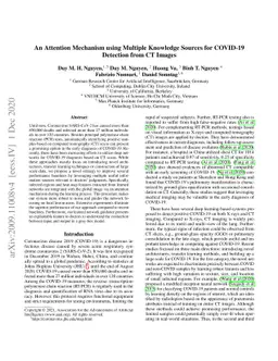 An Attention Mechanism with Multiple Knowledge Sources for COVID-19
  Detection from CT Images
