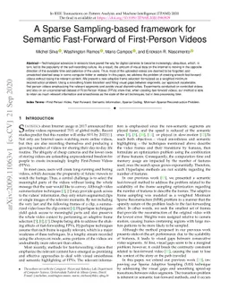 A Sparse Sampling-based framework for Semantic Fast-Forward of
  First-Person Videos