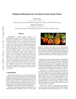 Multiplexed Illumination for Classifying Visually Similar Objects