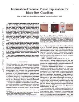 Information-Theoretic Visual Explanation for Black-Box Classifiers