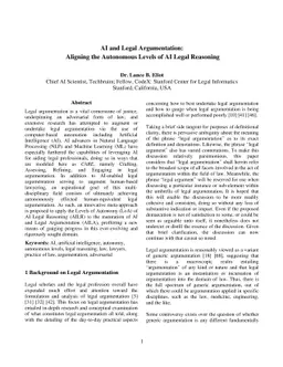 AI and Legal Argumentation: Aligning the Autonomous Levels of AI Legal
  Reasoning