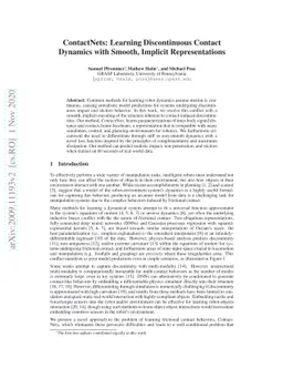 ContactNets: Learning Discontinuous Contact Dynamics with Smooth,
  Implicit Representations