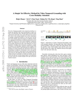 A Simple Yet Effective Method for Video Temporal Grounding with
  Cross-Modality Attention