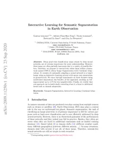 Interactive Learning for Semantic Segmentation in Earth Observation