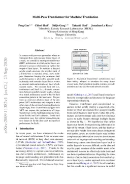 Multi-Pass Transformer for Machine Translation