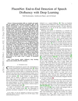 FluentNet: End-to-End Detection of Speech Disfluency with Deep Learning