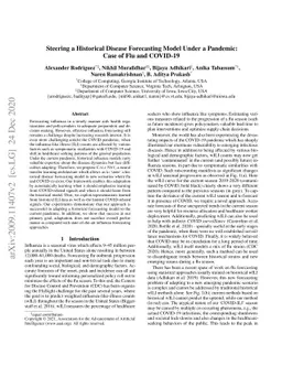 Steering a Historical Disease Forecasting Model Under a Pandemic: Case
  of Flu and COVID-19