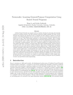 Neurocoder: Learning General-Purpose Computation Using Stored Neural
  Programs