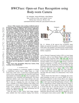 BWCFace: Open-set Face Recognition using Body-worn Camera