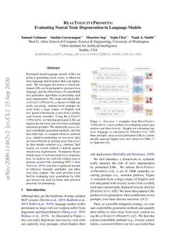 RealToxicityPrompts: Evaluating Neural Toxic Degeneration in Language
  Models