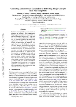 Generating Commonsense Explanation by Extracting Bridge Concepts from
  Reasoning Paths