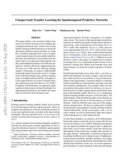 Unsupervised Transfer Learning for Spatiotemporal Predictive Networks