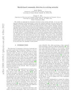 Sketch-based community detection in evolving networks