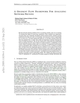 A Gradient Flow Framework For Analyzing Network Pruning