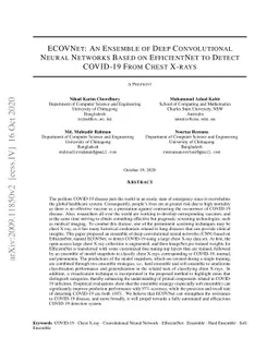 ECOVNet: An Ensemble of Deep Convolutional Neural Networks Based on
  EfficientNet to Detect COVID-19 From Chest X-rays