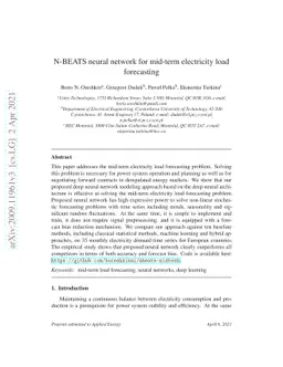 N-BEATS neural network for mid-term electricity load forecasting