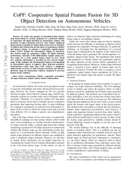 CoFF: Cooperative Spatial Feature Fusion for 3D Object Detection on
  Autonomous Vehicles