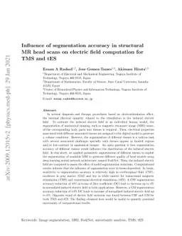 Influence of segmentation accuracy in structural MR head scans on
  electric field computation for TMS and tES