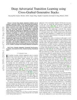 Deep Adversarial Transition Learning using Cross-Grafted Generative
  Stacks