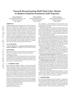 Towards Reconstructing Multi-Step Cyber Attacks in Modern Cloud
  Environments with Tripwires