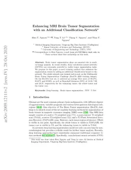 Enhancing MRI Brain Tumor Segmentation with an Additional Classification
  Network
