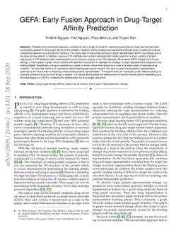 GEFA: Early Fusion Approach in Drug-Target Affinity Prediction